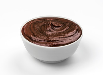 Barbecue sauce in a bowl isolated on white background