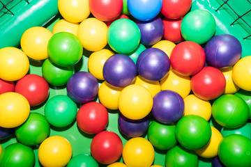 Plastic balls in the ball pit