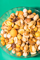 Bowl of roasted nuts