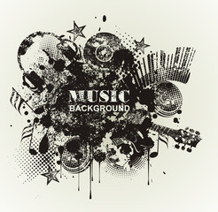 Template grunge music poster for Party, Rock Festival, Night Clu