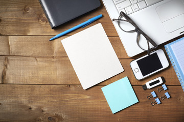 Business desk table.