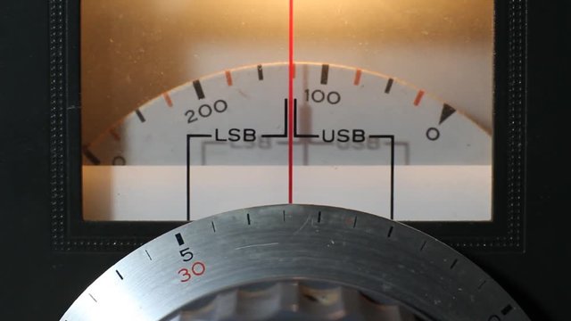 Tuning a vintage shortwave radio 