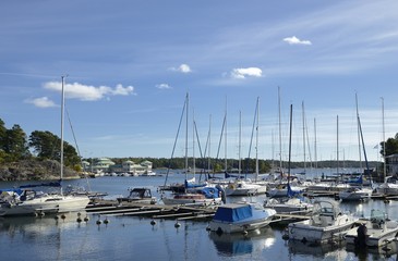 Obraz na płótnie Canvas Harbor in Nynashamn - Sweden.