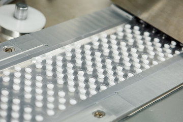 tablet pill production. Blistering conveyer