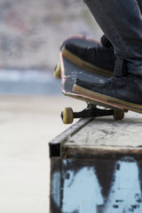 grind with skateboard