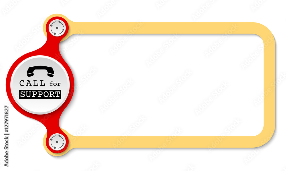 Poster vector frame for text and the words call for support