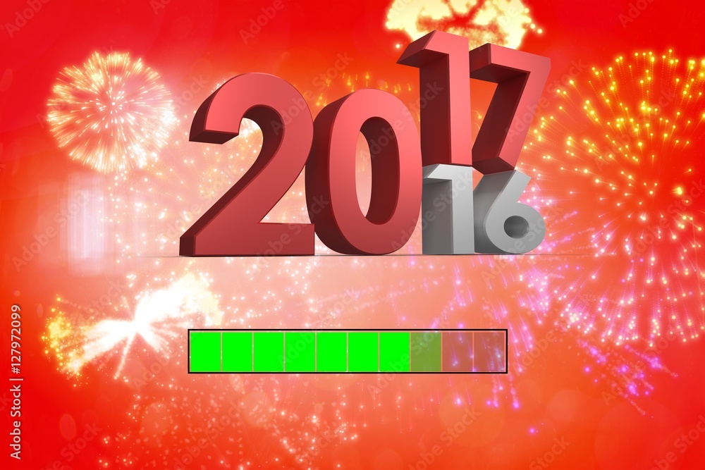 Poster composite image of digital image of new over old year
