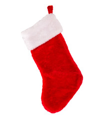 Obraz na płótnie Canvas Christmas stocking on white background