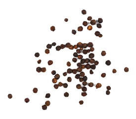Obraz premium pile peppercorns on white