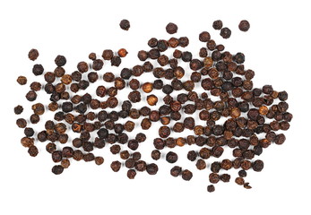 pile peppercorns on white