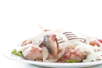 salted herring with onions