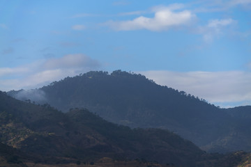 Fototapeta premium The natural mountains morning in Guatemala