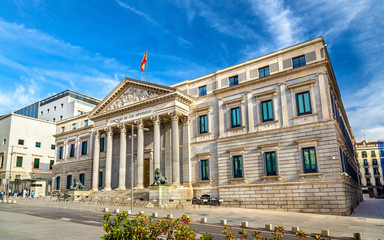 Naklejka premium Congress of Deputies in Madrid, Spain