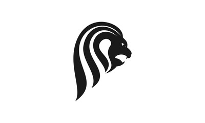 lion head in profile. Template Logo