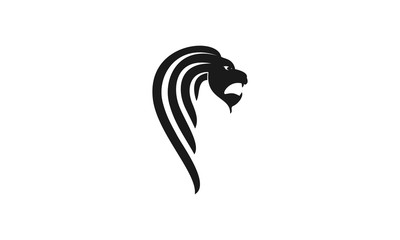 lion head in profile. Template Logo