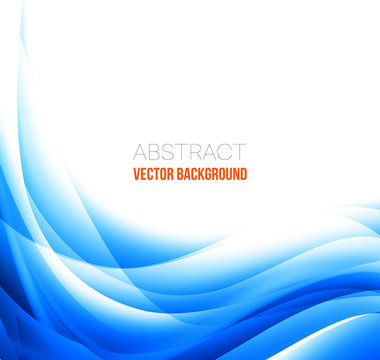 Abstract curved lines background. Template brochure design © yadviga2012