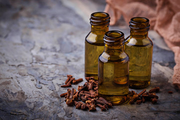 Oil of cloves in a small bottle