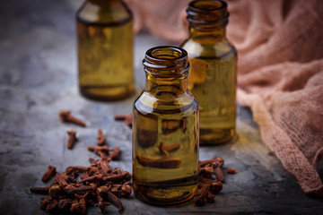 Oil of cloves in a small bottle