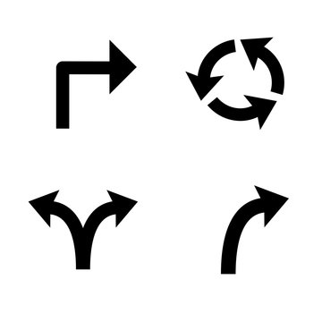 Arrow vector icon set.