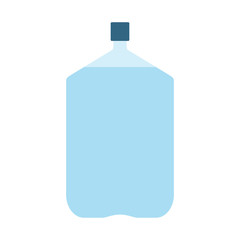 Plastic bottle with water. Big office bottle of water for cooler. Vector illustration