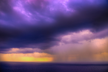 Fototapeta na wymiar Storm over the sea