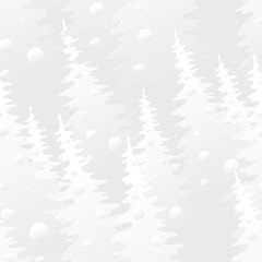 Obraz premium Vector seamless pattern with gray fir-tree. Stylish forest texture.