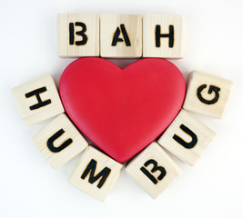 Bah HUMBUG in toy blocks.