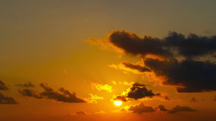 Evening sunset on sea