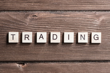 business conceptual word of wooden elements with letters