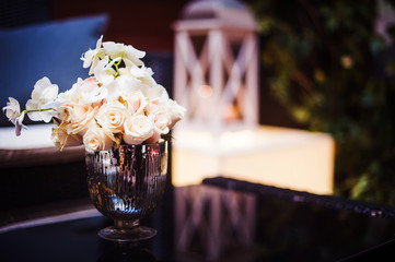 wedding decoration with flowers