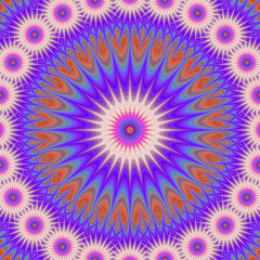Multicolored abstract mandala ornament background