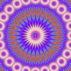 Multicolored abstract mandala ornament background