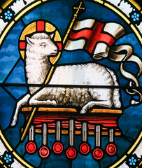 Agnus Dei - Lamb of God - Stained Glass - 127979855