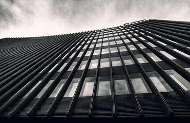 Wolkenkratzer in schwarz weiss