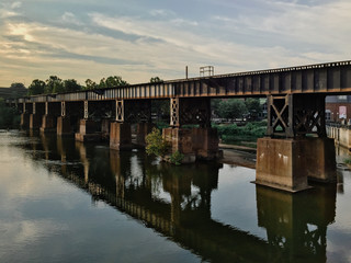 Railroad track by James River