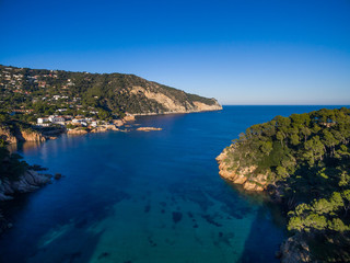 Landscape Mediterranean Sea with aerial view, Spain