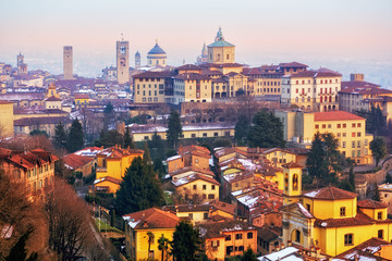 Fototapeta na wymiar Old town of Bergamo, Lombardy, Italy