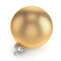 3D rendering gold Christmas ball