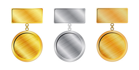 Set medaglie con targhetta metalliche