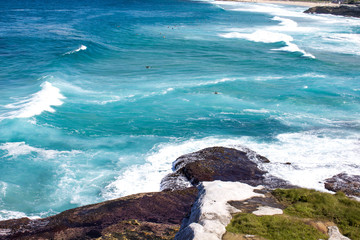 Summertime Waves from Australian Cliffside