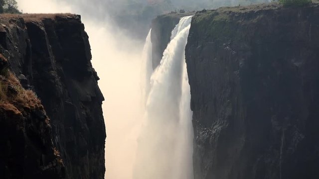 Victoria Falls (filmed from Zimbabwe) as detailed 4K UHD footage
