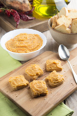 Snack of hummus