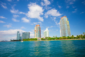 Fototapeta na wymiar South Beach, Miami Beach. Florida. Paradise. South Pointe Park and Pier