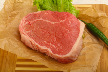 Beef steak raw