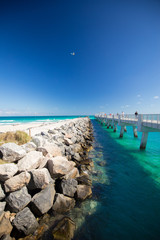Obraz premium South Beach, Miami Beach. Florida. Aerial view. Paradise. South Pointe Park and Pier