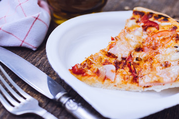 Mixture pizza Italian food