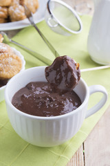 Chocolate with buñuelos