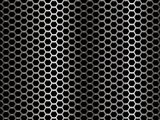 Metal background. Honeycomb pattern. Vector Illustration