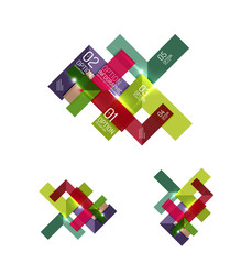 Abstract paper geometric infographic templates