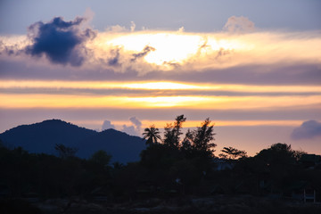 Paradise sunset in Thailand, Asia
